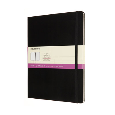 Moleskine Ruled/Plain Softcover Notebook XL Black